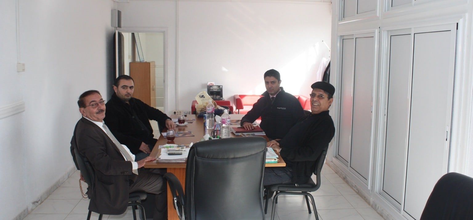 Business meeting in an office in the Middle East, 2012
