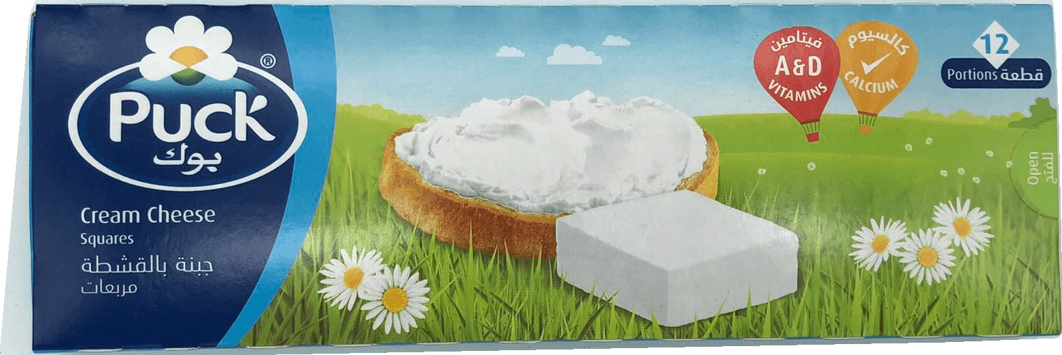 Arla · Puck — Fromage à la crème en carrés, 12 portions — 216 g
